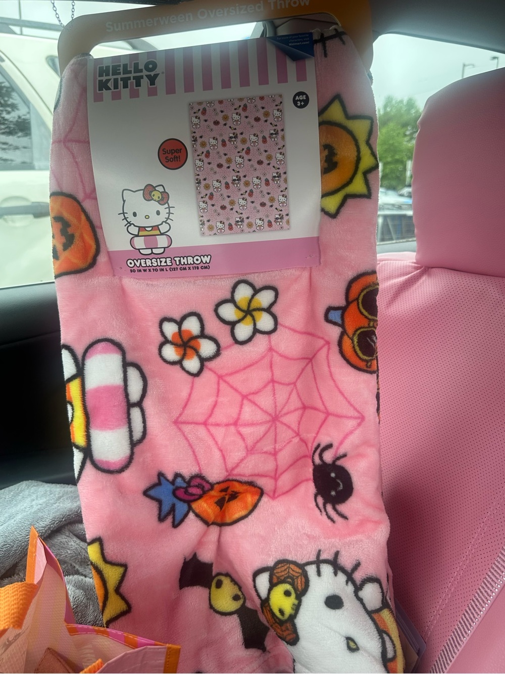 Hello Kitty Pink Floral & Halloween Oversize Kids Throw
